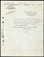 Ancienne Facture P. & D. LEHMANN & Cie  métaux à Belfort 1912 dép 90