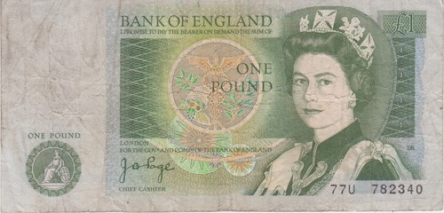 Billet one pound bank - one,
