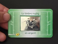 Carte Timbre - N°597 - Le Timbre Rugby en Argent 999 Millièmes