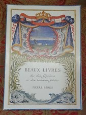 Pierre Bernard beaux livres des 17 et 18 ème siècles catalogue 59 sans dates
