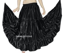 Jupe TMS noire satin 4 niveaux