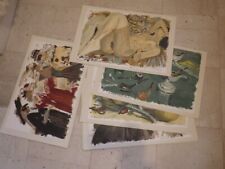 1980.Georges Brassens.Série 11 lithographies signées par Eric Battista .