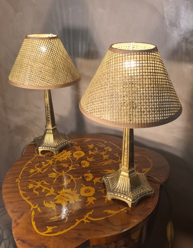 Paire lampe regule doré - paire,