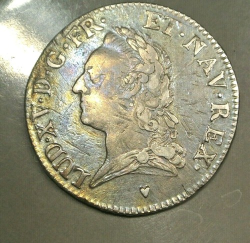 Louis rare ecu vielle tete - xv,