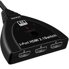 8K HDMI 2.1 Switch 3x1 3 Port