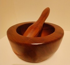 Mortier en bois d'olivier