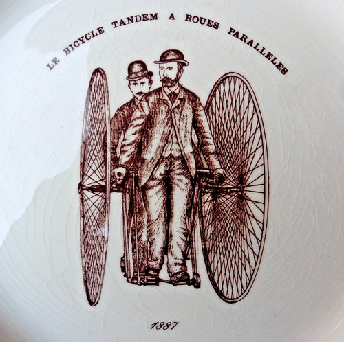 Vélo ancien 1900 assiette - ancien,