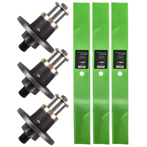 Deck spindle mower blade kit - deck,
