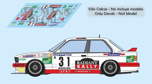 Autocollants bmw e30 rallye - autocollants,