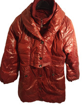 Doudoune longue rouge