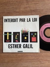 French SP ESTHER GALIL - Interdit par la loi - CARRERE 14416 - 1988