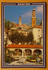 MENTON Place aux Herbes voitures Mehari Citroen Tub  French Riviera  postcard