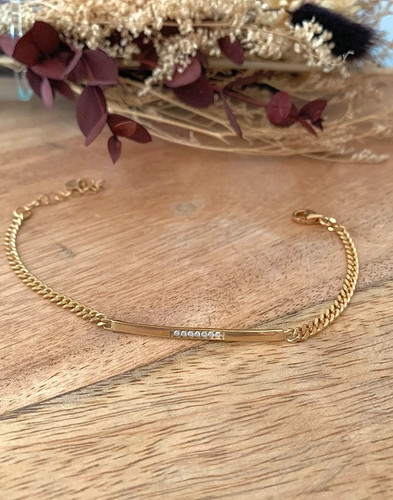 Bracelet maille gourmette - , en