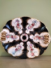 PLAT ovale creux d'HUBERT BEQUET faïencerie de Quaregnon en Belgique - 1960 -