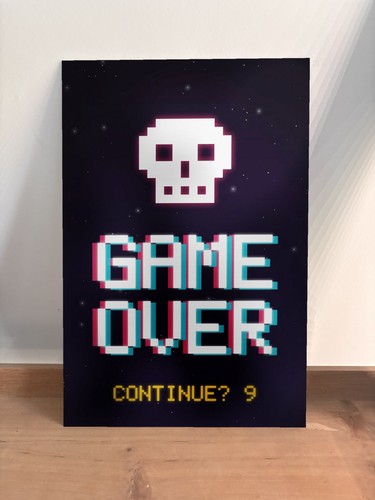 Poster métal game over - poster,