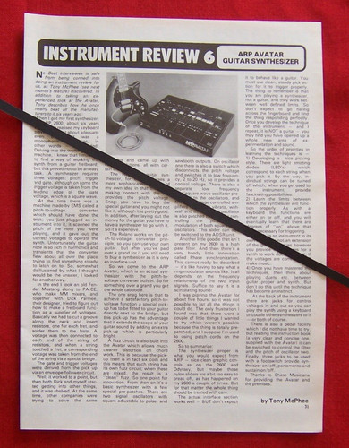 Arp avatar guitar - arp, synthesizer