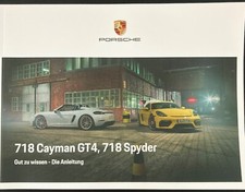 Betriebsanleitung Handbuch Porsche 718 Cayman GT4 718 Spyder Typ 982.