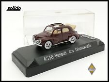 RENAULT 4CV 1954 open cabriolet - SOLIDO série sixties de 1994  n°4538 - 1:43