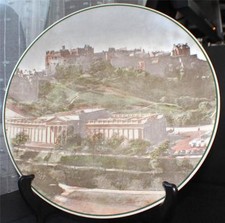 Vintage Royal Doulton Anglais Translucide Chine Edinbourg Château Plaque TC 1092