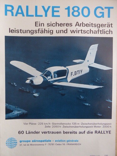 1973 pub aerospatiale - pub,