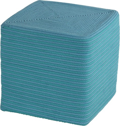 Macon square rope pouf ottoman - square,