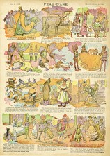 "PEAU D'ANE" Planche originale entoilée Jack ABEILLE  30x40cm 