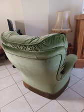 fauteuil anglais velours vert