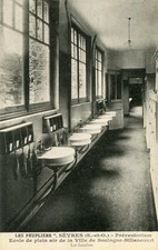 SEVRES Les Peupliers Préventorium Ecole Plein air de Boulogne Billancourt Lavabo