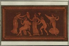 Art Etrusque Bacchus couronné de lierre Vin Hamilton Hancarville Gravure 1785