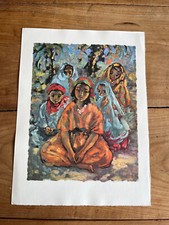 lithographie N143 femme orientaliste andré hambourg