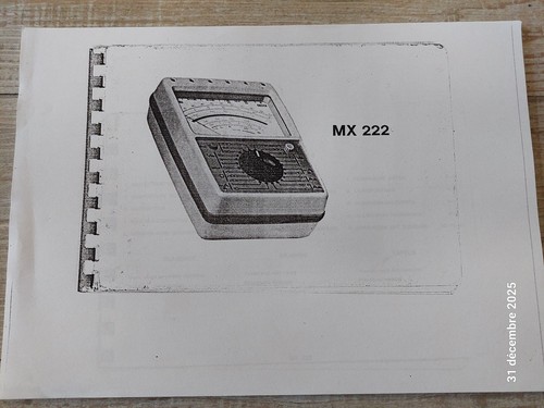 Photocopie notice metrix mx222 - metrix,