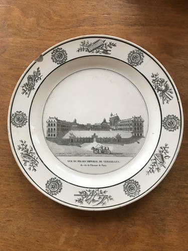 Assiette faïence creil stone - faïence,