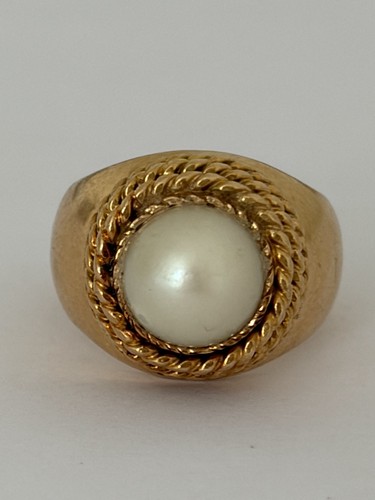 7493 bague dôme jaune - bague,