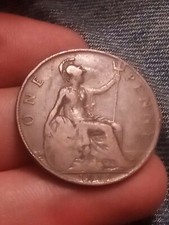 1911 Great Britain One penny KM# 810 George V England British coin 091119-2