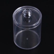  Coffre De Rangement Plastique Boîte Conteneur Stockage Transparent Rond