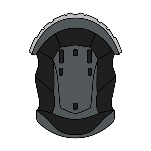Soufflet gris interieur casque - interieur,