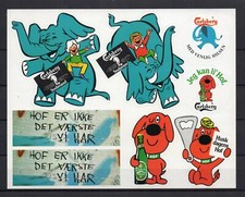BIERE CARLSBERG - Feuillet de 8 autocollants publicitaires chien HOF elephant