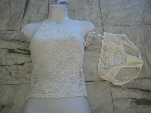 New ivory see thru lace - ivory, w/
