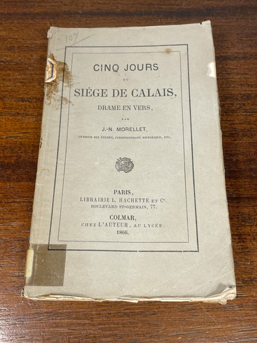 Livre cinq jours siège - siège, de