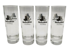 ⭐️🥃 4 Verres Shooter Black & White Whisky – Collection Vintage – Set Rare 🥃⭐️