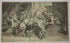 SADELER Aegidius-"La Cène". Burin d'après LE TITIEN.