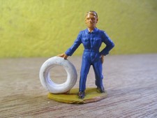 1/43  40mm STARLUX REF 1021 MECANICIEN AVEC PNEU GARAGE DECOR ACCESSOIRE