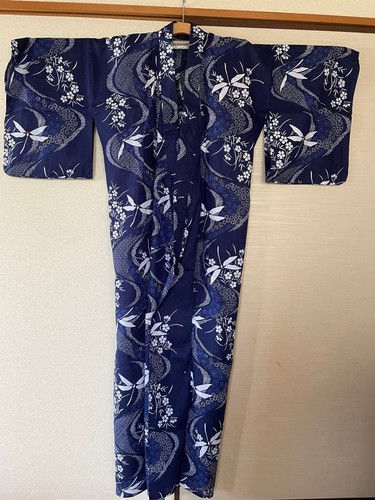 Yukata base bleu marine - yukata,,