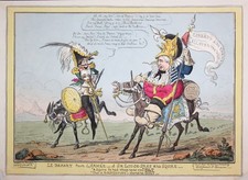 1823 George Cruikshank Louis XVIII Louis Antoine Bourbon Caricature