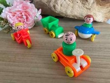 20⚜️ Ancien Petits Véhicule Voyageurs Avion Train Voiture Fisher Price Réf 656