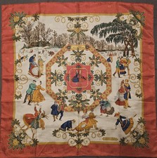 Carré Foulard Hermès Joies d'hiver TBEG