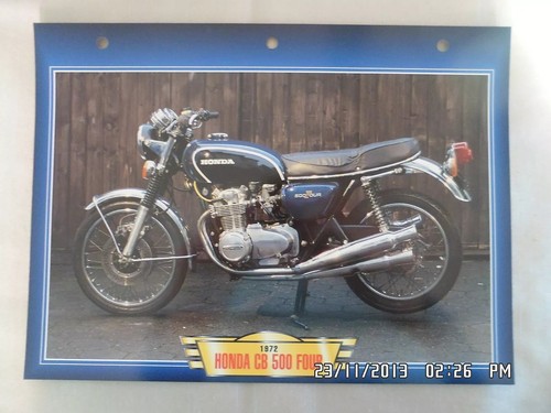 Carte fiche moto honda 500 - moto,