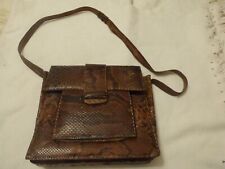 sac bandoulière peau de serpent python vintage années 70