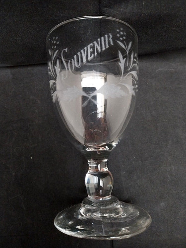 Verre pied ancien - pied,