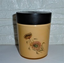 Pot à épices pléxi couvercle bois noir Vintage 70’s